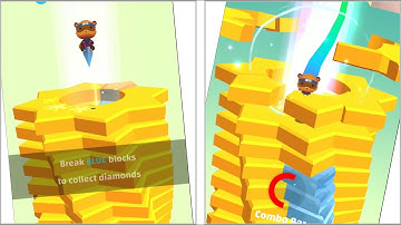 Helix stack jump Gameplay walkthrough Mobile Gameplay Android, iOS