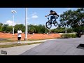 Insane bmx long jump contest to the concrete