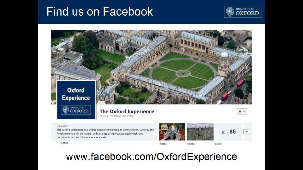 The Oxford Experience Summer School - a brief introduction