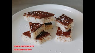 Ciemna Czekolada Kokosowe Słodyczy | Dark Chocolate Coconut Burfi