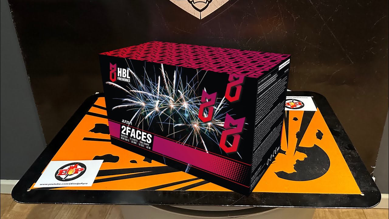 2Faces : HBL Fireworks : 25 Shots : 30mm : 500 Gram : Straatfilm : JLF25-1