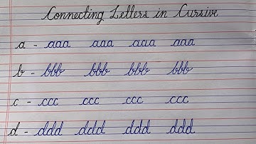 Cursive writing for beginners part 01 | connecting letters in cursive | cursive a-z |#cursivewriting