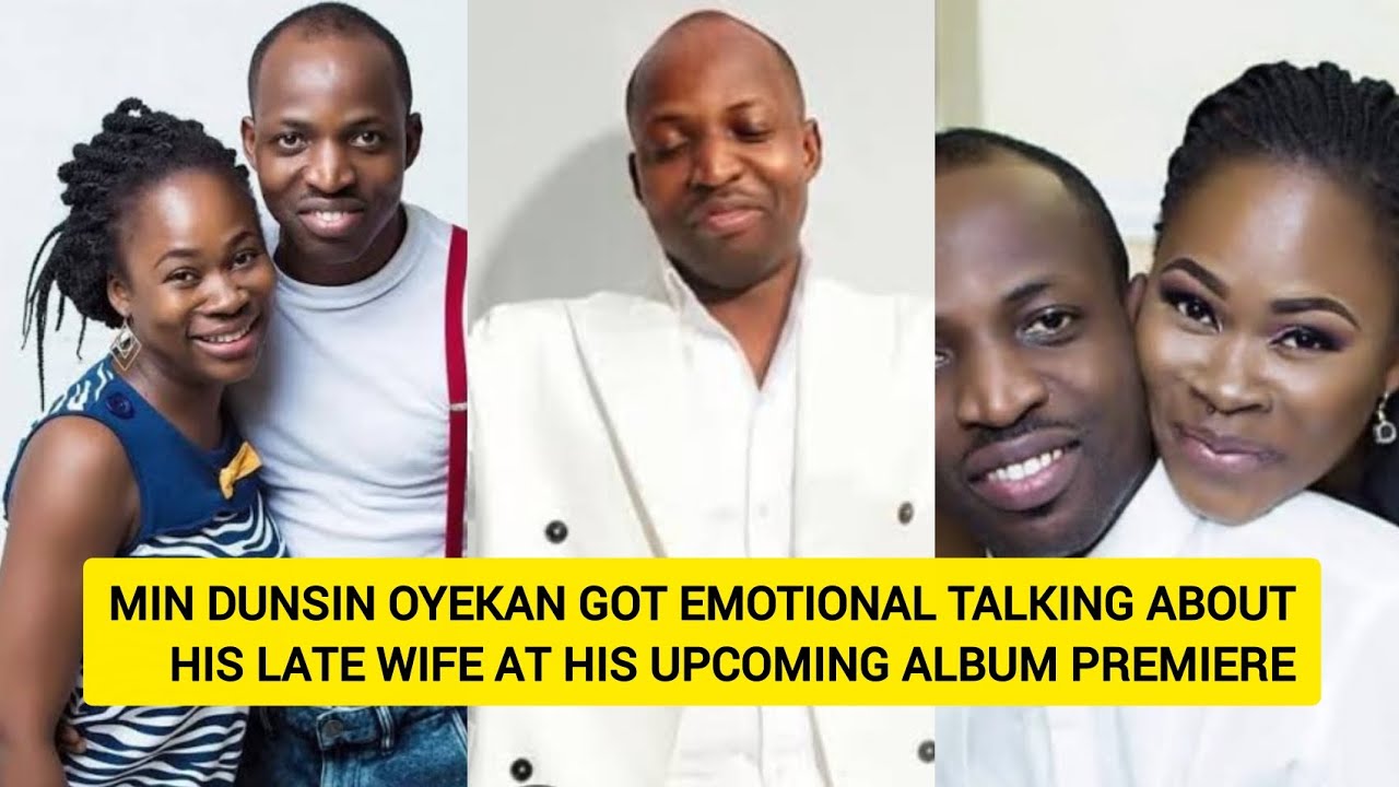 😱Emotional moment as Min Dunsin Oyekan held back tears speaking of his late wife at his album prem