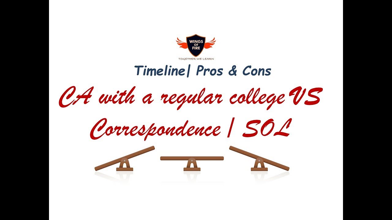CA with regular college vs Correspondence / SOL YouTube
