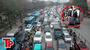 Dòng người đổ về quê nghỉ Tết, cửa ngõ Thủ đô ùn tắc | Tiền Phong TV
