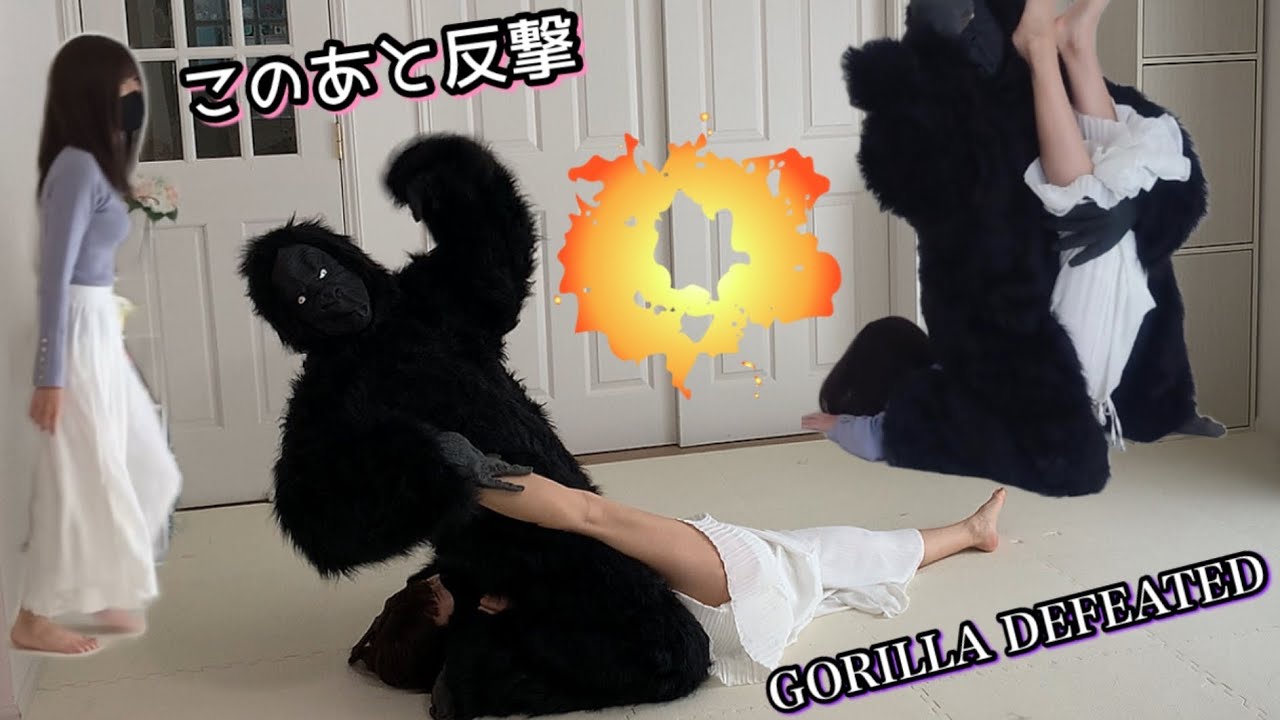 Атака гориллы 🦍 Контратака и поражение (К моему дому пришла горилла, и я отбился от неё, ха-ха) #...