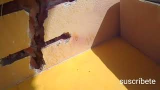 Cómo reparar una grieta peligrosa paso a paso en fachada(no profesional)PRECAUCIÓN ©
