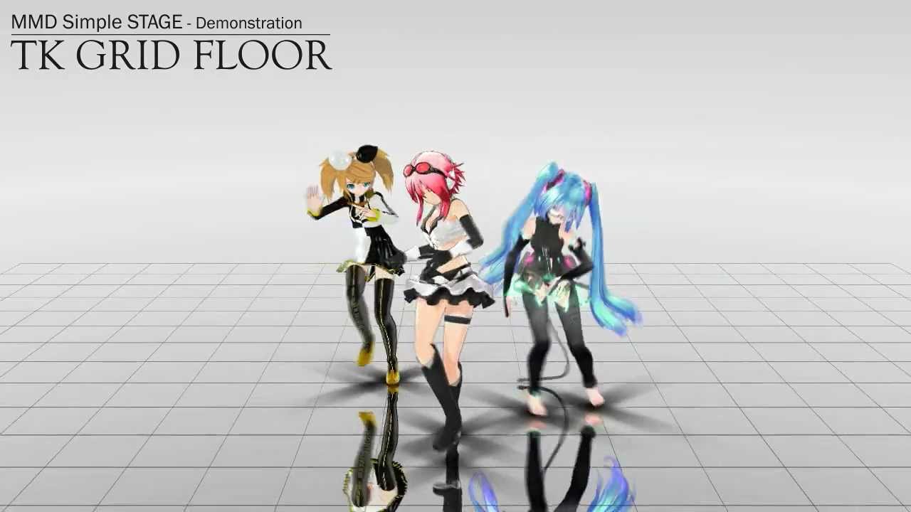 Mmd ステージ配布 Simple Stage Tk Grid Floor Dl Youtube