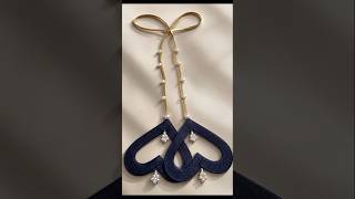 Beautiful Heart Shape Tassel Design Tutorial Easy Handmade Latkan Design #sewing #youtubeshorts
