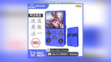 A must-have product! BOYHOM Open Source R36S Retro Handheld Game Console Linux System 3.5 Inch IPS