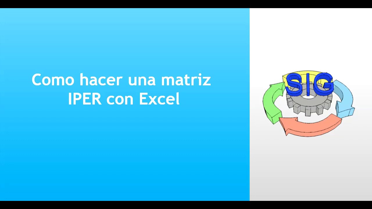 Como hacer una Matriz IPER en Excel - YouTube