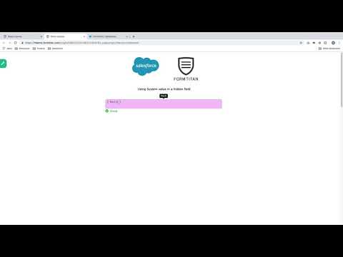 System value in a hidden field