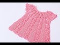 Vestido de niña con punto piñas    a crochet muy facil y rapido Majovelcrochet #ganchillo #crochet