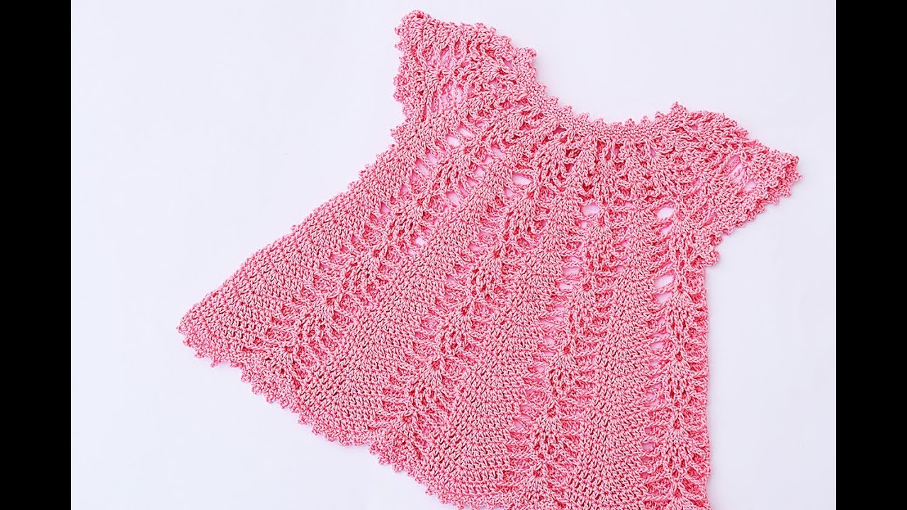 Vestido de niña con punto piñas a crochet muy facil y rapido Majovelcrochet  #ganchillo #crochet - YouTube
