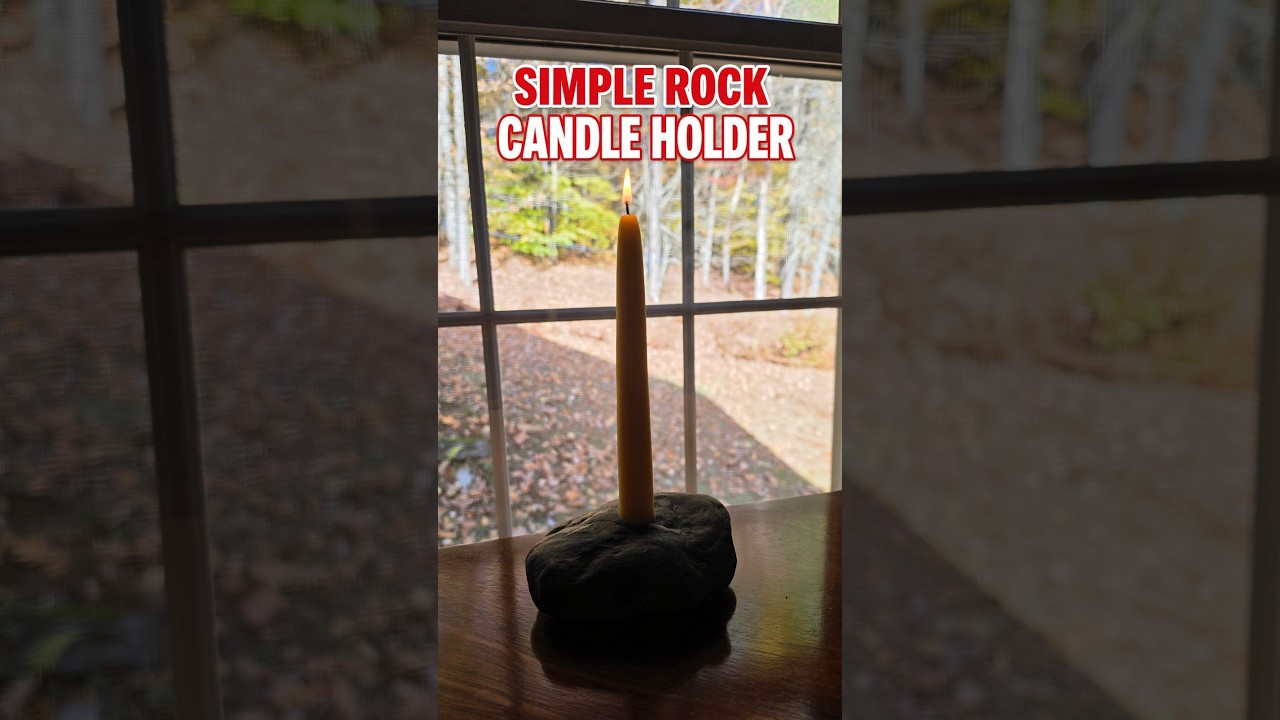Simple DIY Rock Candle Holder | One Stone #shorts - YouTube