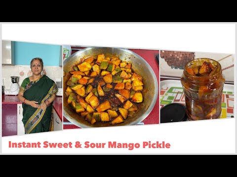 Instant  Sweet & Sour Mango Pickle  I South Indian Style