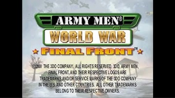 Army Men - World War - Final Front - Sony PlayStation - Intro & Title Screen