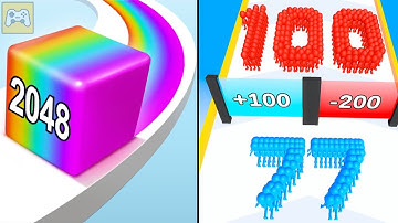 Jelly Run 2048 vs Crowd Number Run 3D ✦ ASMR Gameplay Android iOS • 2048 Number Merge Race Games