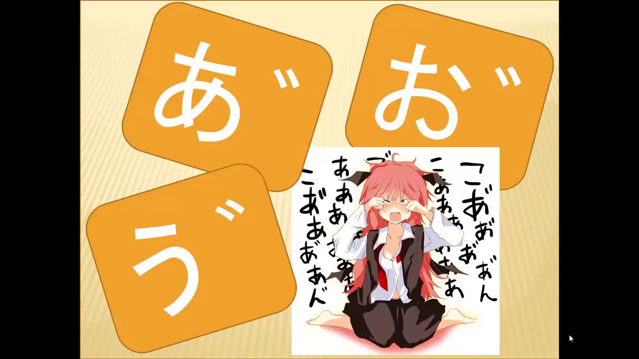 Japanese Vowels with Dakuten (aka 