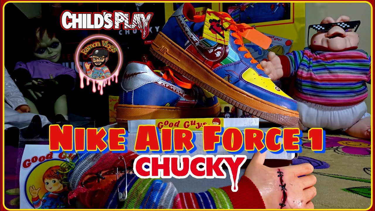 Tenis Nike Chucky Good Guys Air Force 1 Custom ???????????? / #goodguy #nike  #childsplay - YouTube