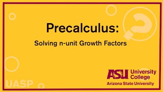 Solving n-unit Growth Factors