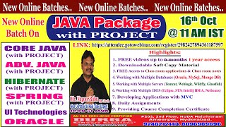 CORE JAVA (with PROJECT) Online Training in DURGASOFT screenshot 5