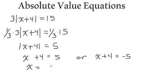 Intermediate Algebra-Absolute Value Equations