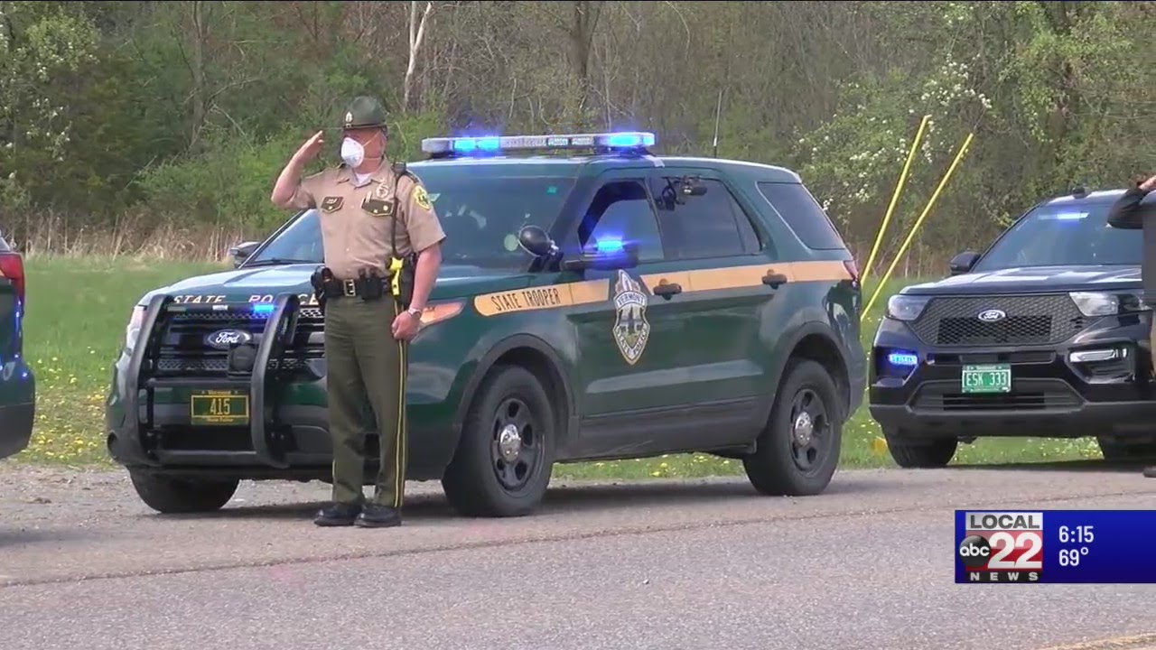 Vermont law enforcement held a moment of silence for fallen officers