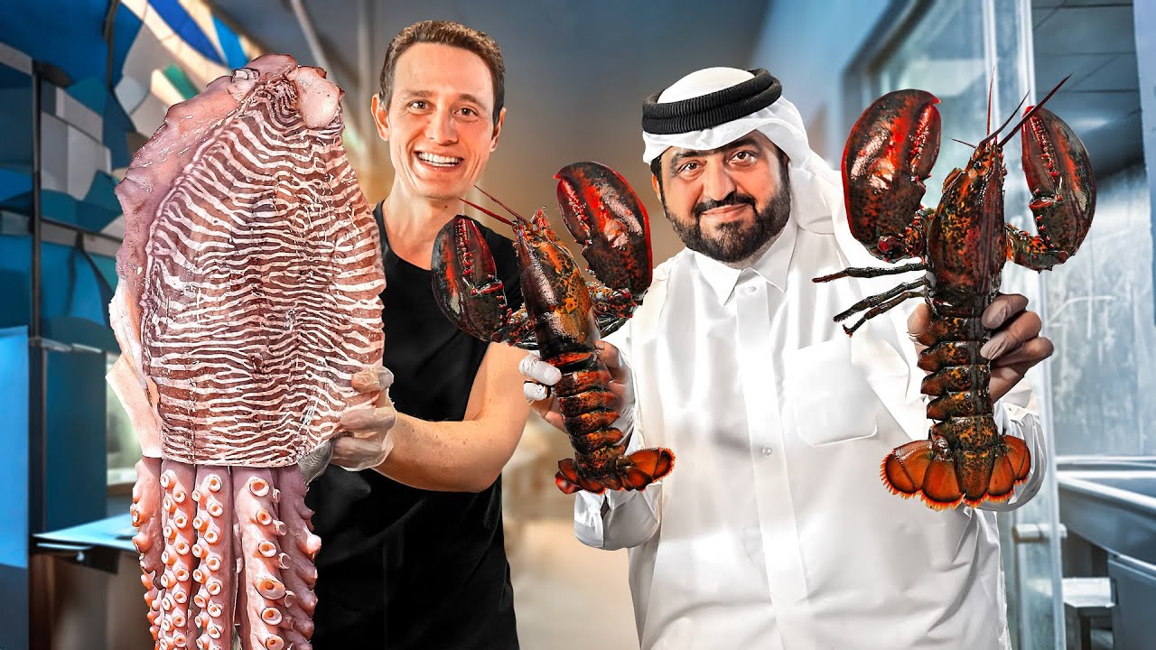 فهد البشري ومارك وينز في تجربة ألذ مأكولات بحرية في قطر – لازم تشوفونها! 🦑🦞