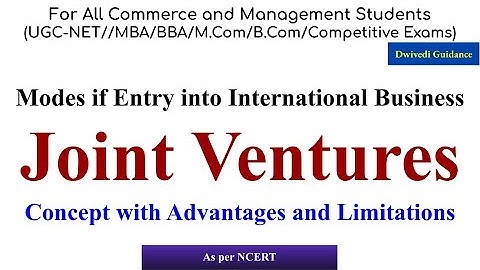 Joint Venture meaning with example, joint venture bcom 1st year, joint venture class 11, business
