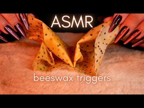 ASMR Beeswax Wraps 🐝 Crinkles, Tapping & Unwrapping | No Talking Sleep Triggers