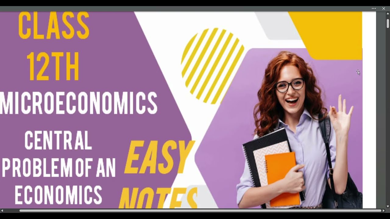 CLASS- 12th|| Microeconomics easy notes ||CH- Central problem of an economics||
