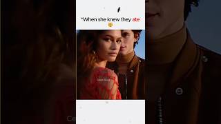 When she knew they ate #zendaya #TimotheeChalamet #tomholland