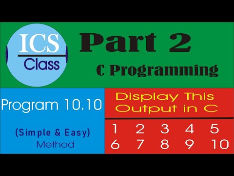program 10.10 | ics class | part 2 | c programming | display this output | shap | Chaudhary M Shafiq