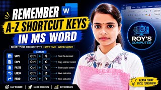 Ctrl A to Z Shortcut Keys In Hindi | Keyboard A to Z Shortcut Keys | Computer Keyboard Shortcuts Key