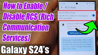 Turn Texting into Chatting! Enable/Disable RCS on Galaxy S24 (S24+/Ultra too!) - Android 14 ✅ screenshot 4