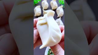 Slow-Mo Yuanbao Dumpling Wrapping Tutorial 🥟 #chinesefood #streetfood