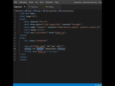 show hide element javascript html css #javascript #css #html #hindi #webdevelopment