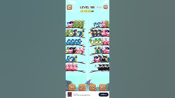 BIRD SORT 2 COLOR PUZZLE GAME🐦      LEVEL 185