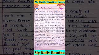 My Daily Routine Essay in English l My Daily Routine Essay in English l Essay On my daily routine