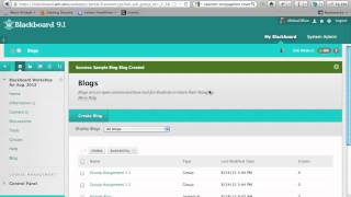 Blackboard 9: Creating a Blog