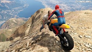GTA 5 Spiderman Motorcycle Fails Ragdoll Falls Ep1 Euphoria Physics Funny Moments