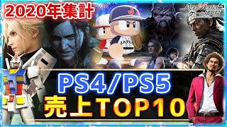 【PS4/PS5】2020年ゲームソフト売上ランキングTOP10！【プレステ4/プレステ5】