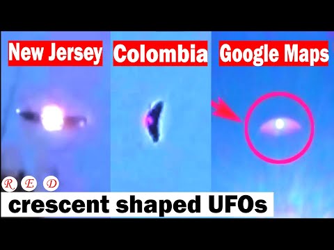 أجسام غامضة UFO على شكل هلال يظهر في 3 أماكن مختلفة ومرتين في خرائط جوجل
