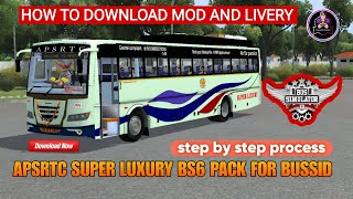 how to install apsrtc super luxury bs6 pack for BUSSID? step by step process #apsrtc