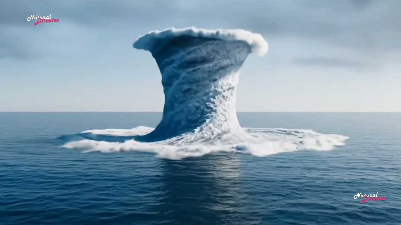 Vortex Wave: Beach Devoured by Rotating Ocean Fury 🌊 | Epic Tsunami & Whirlpool Surge Destruction
