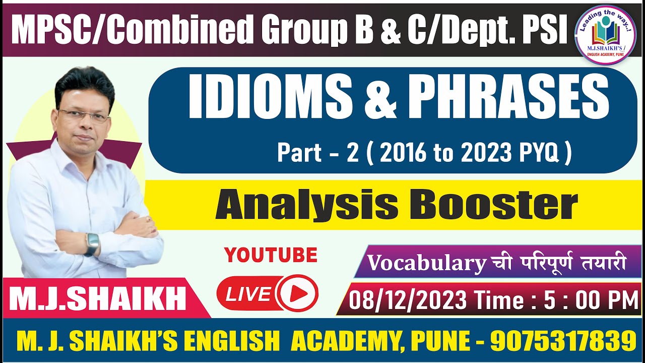 IDIOMS & PHRASES Part - 2 2016 to 2023 ANALYSIS 
