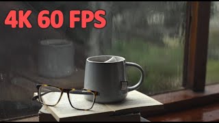4K 60 FPS! | Enjoy Rain Sounds with Hot Cup of Tea🍵 | Relax and Enjoy the Beauty of Nature Sounds