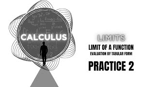 Calculus: Limits - Limit of a Function (Evaluation by Tabular Form) Practice
