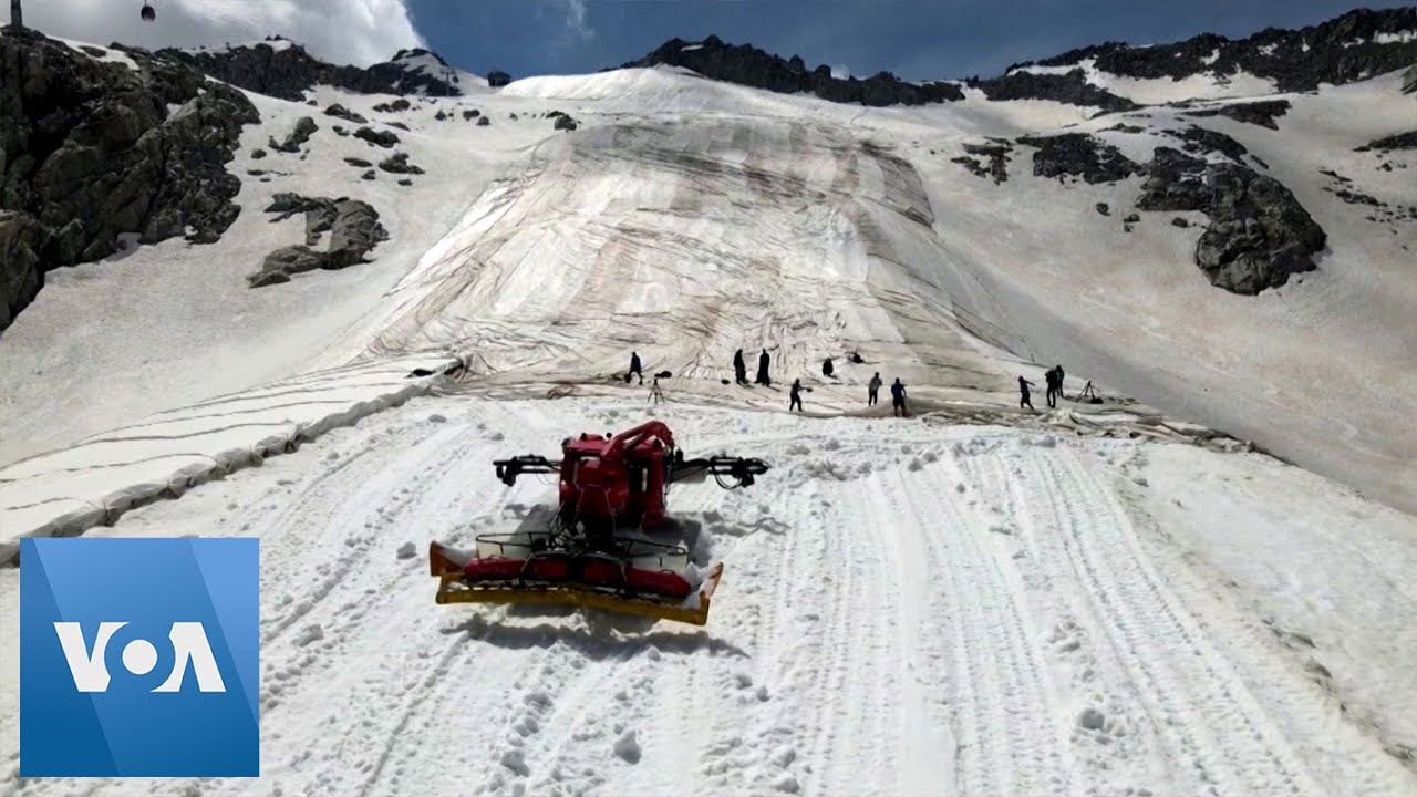 Italian Glacier Covered Up To Prevent Melting